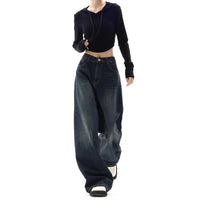 jean large femme taille haute