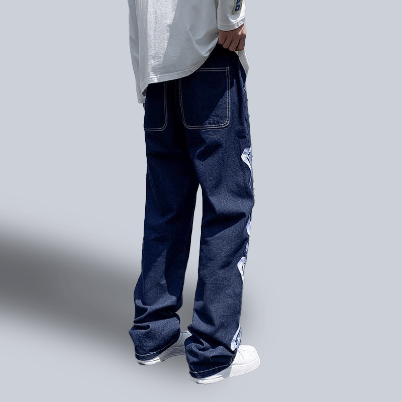 Jeans Baggy Bleu Foncé - Taille W46 L34 (3XL) - Marque 5Jungle & Co. - Neuf Avec étiquettes