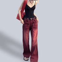baggy femme rouge